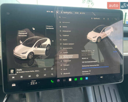 Білий Тесла Model Y, об'ємом двигуна 0 л та пробігом 60 тис. км за 24900 $, фото 30 на Automoto.ua