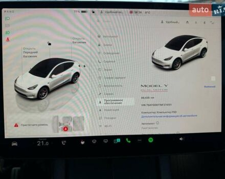 Білий Тесла Model Y, об'ємом двигуна 0 л та пробігом 90 тис. км за 31000 $, фото 17 на Automoto.ua