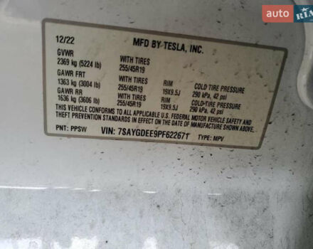 Белый Тесла Model Y, объемом двигателя 0 л и пробегом 53 тыс. км за 17700 $, фото 11 на Automoto.ua