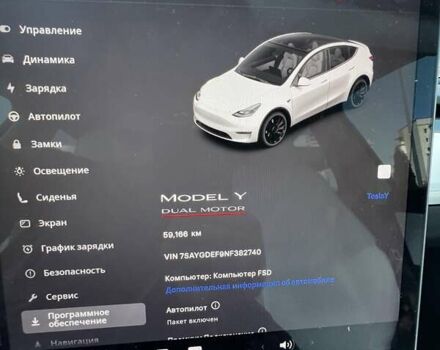 Белый Тесла Model Y, объемом двигателя 0 л и пробегом 59 тыс. км за 27999 $, фото 24 на Automoto.ua