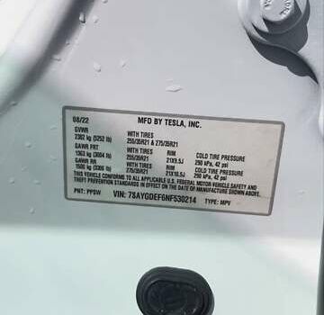 Белый Тесла Model Y, объемом двигателя 0 л и пробегом 62 тыс. км за 30700 $, фото 12 на Automoto.ua