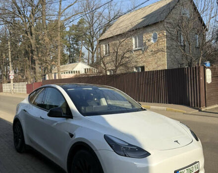 Белый Тесла Model Y, объемом двигателя 0 л и пробегом 40 тыс. км за 32000 $, фото 1 на Automoto.ua