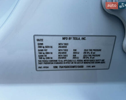 Тесла Model Y 2022 в Тернополе на Automoto.ua Белый Тесла Model Y, объемом двигателя 0 л и пробегом 52 тыс. км за 27300 $, фото 23 на Automoto.ua
