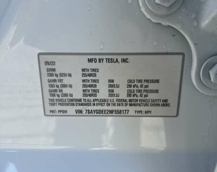 Белый Тесла Model Y, объемом двигателя 0 л и пробегом 69 тыс. км за 25900 $, фото 22 на Automoto.ua