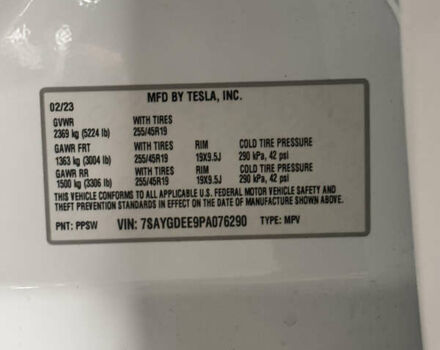 Белый Тесла Model Y, объемом двигателя 0 л и пробегом 87 тыс. км за 28999 $, фото 3 на Automoto.ua