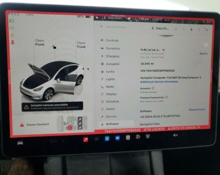 Білий Тесла Model Y, об'ємом двигуна 0 л та пробігом 53 тис. км за 19800 $, фото 8 на Automoto.ua