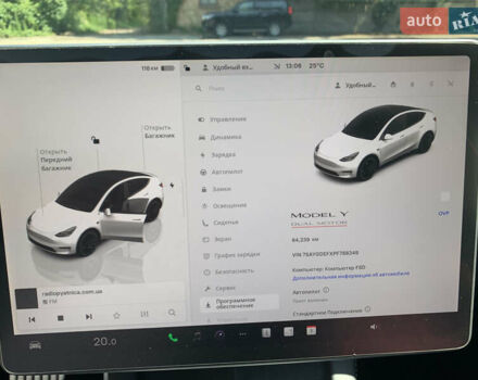 Белый Тесла Model Y, объемом двигателя 0 л и пробегом 64 тыс. км за 28500 $, фото 16 на Automoto.ua
