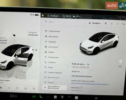 Белый Тесла Model Y, объемом двигателя 0 л и пробегом 22 тыс. км за 34500 $, фото 32 на Automoto.ua