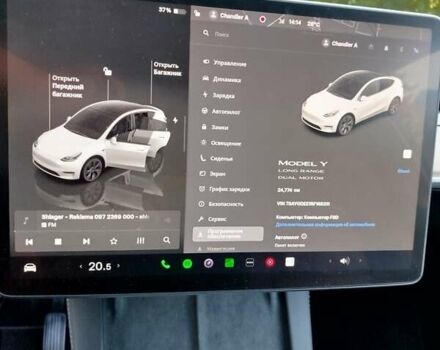 Білий Тесла Model Y, об'ємом двигуна 0 л та пробігом 25 тис. км за 32500 $, фото 11 на Automoto.ua
