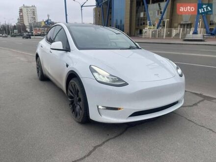 Білий Тесла Model Y, об'ємом двигуна 0 л та пробігом 49 тис. км за 26900 $, фото 1 на Automoto.ua
