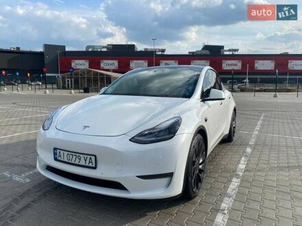Білий Тесла Model Y, об'ємом двигуна 0 л та пробігом 45 тис. км за 24500 $, фото 1 на Automoto.ua