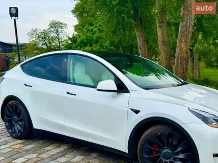 Білий Тесла Model Y, об'ємом двигуна 0 л та пробігом 56 тис. км за 25900 $, фото 1 на Automoto.ua