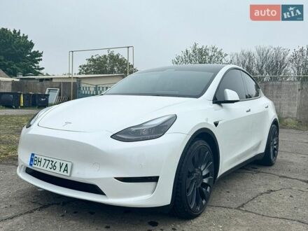 Белый Тесла Model Y, объемом двигателя 0 л и пробегом 73 тыс. км за 25700 $, фото 1 на Automoto.ua