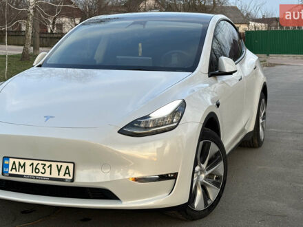 Белый Тесла Model Y, объемом двигателя 0 л и пробегом 55 тыс. км за 30000 $, фото 1 на Automoto.ua