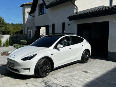 Білий Тесла Model Y, об'ємом двигуна 0 л та пробігом 59 тис. км за 26200 $, фото 1 на Automoto.ua