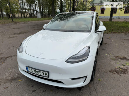 Белый Тесла Model Y, объемом двигателя 0 л и пробегом 50 тыс. км за 35000 $, фото 1 на Automoto.ua