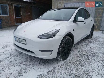 Білий Тесла Model Y, об'ємом двигуна 0 л та пробігом 57 тис. км за 26500 $, фото 1 на Automoto.ua