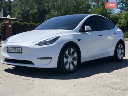 Тесла Model Y 2023 в Белой Церкве на Automoto.ua Белый Тесла Model Y, объемом двигателя 0 л и пробегом 7 тыс. км за 33600 $, фото 1 на Automoto.ua