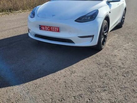 Белый Тесла Model Y, объемом двигателя 0 л и пробегом 4 тыс. км за 27400 $, фото 1 на Automoto.ua