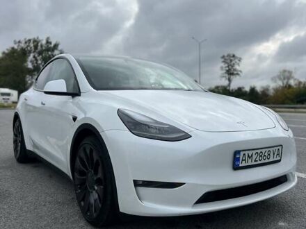 Тесла Model Y 2023 в Житомире на Automoto.ua Белый Тесла Model Y, объемом двигателя 0 л и пробегом 24 тыс. км за 32800 $, фото 1 на Automoto.ua