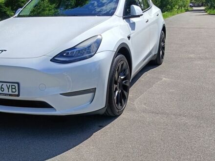 Білий Тесла Model Y, об'ємом двигуна 0 л та пробігом 21 тис. км за 33000 $, фото 1 на Automoto.ua