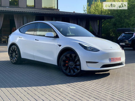 Білий Тесла Model Y, об'ємом двигуна 0 л та пробігом 3 тис. км за 40900 $, фото 1 на Automoto.ua