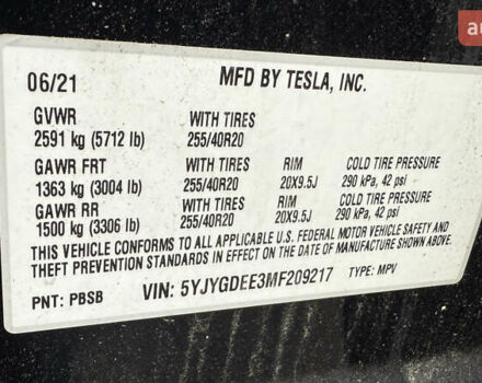 Черный Тесла Model Y, объемом двигателя 0 л и пробегом 55 тыс. км за 18200 $, фото 16 на Automoto.ua