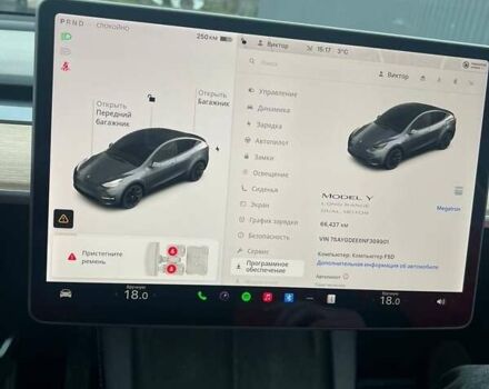 Черный Тесла Model Y, объемом двигателя 0 л и пробегом 66 тыс. км за 24950 $, фото 11 на Automoto.ua