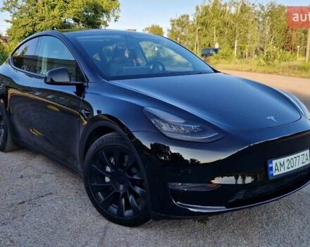 Черный Тесла Model Y, объемом двигателя 0 л и пробегом 79 тыс. км за 27700 $, фото 1 на Automoto.ua