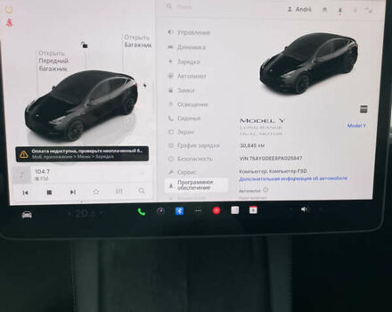 Черный Тесла Model Y, объемом двигателя 0 л и пробегом 31 тыс. км за 25990 $, фото 21 на Automoto.ua