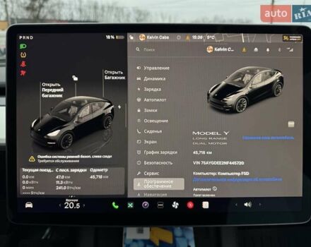 Черный Тесла Model Y, объемом двигателя 0 л и пробегом 45 тыс. км за 25999 $, фото 30 на Automoto.ua