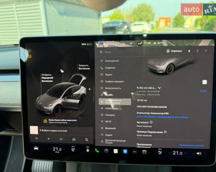 Черный Тесла Model Y, объемом двигателя 0 л и пробегом 79 тыс. км за 31999 $, фото 10 на Automoto.ua