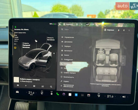 Черный Тесла Model Y, объемом двигателя 0 л и пробегом 79 тыс. км за 31999 $, фото 6 на Automoto.ua