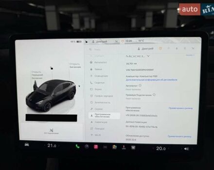 Черный Тесла Model Y, объемом двигателя 0 л и пробегом 39 тыс. км за 29500 $, фото 30 на Automoto.ua