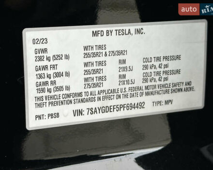 Чорний Тесла Model Y, об'ємом двигуна 0 л та пробігом 38 тис. км за 30799 $, фото 102 на Automoto.ua