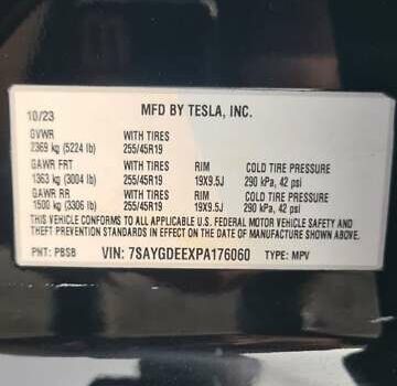Черный Тесла Model Y, объемом двигателя 0 л и пробегом 7 тыс. км за 26400 $, фото 21 на Automoto.ua
