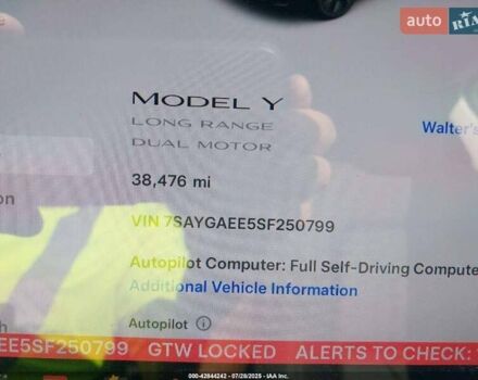 Чорний Тесла Model Y, об'ємом двигуна 0 л та пробігом 62 тис. км за 17800 $, фото 8 на Automoto.ua