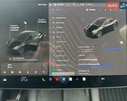 Черный Тесла Model Y, объемом двигателя 0 л и пробегом 2 тыс. км за 38300 $, фото 46 на Automoto.ua