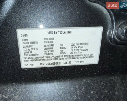 Черный Тесла Model Y, объемом двигателя 0 л и пробегом 24 тыс. км за 29700 $, фото 4 на Automoto.ua