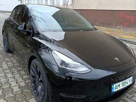 Тесла Model Y 2021 в Житомире на Automoto.ua Черный Тесла Model Y, объемом двигателя 0 л и пробегом 52 тыс. км за 24499 $, фото 1 на Automoto.ua