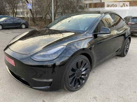 Черный Тесла Model Y, объемом двигателя 0 л и пробегом 34 тыс. км за 41500 $, фото 1 на Automoto.ua