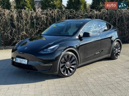 Черный Тесла Model Y, объемом двигателя 0 л и пробегом 40 тыс. км за 28800 $, фото 1 на Automoto.ua