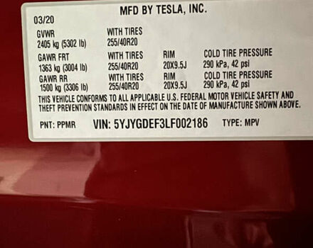 Красный Тесла Model Y, объемом двигателя 0 л и пробегом 58 тыс. км за 25500 $, фото 1 на Automoto.ua