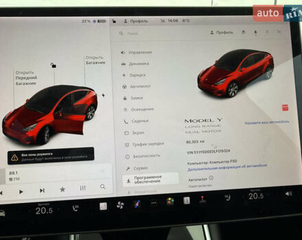 Красный Тесла Model Y, объемом двигателя 0 л и пробегом 80 тыс. км за 21500 $, фото 15 на Automoto.ua