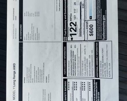 Красный Тесла Model Y, объемом двигателя 0 л и пробегом 30 тыс. км за 27300 $, фото 1 на Automoto.ua