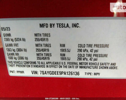 Червоний Тесла Model Y, об'ємом двигуна 0 л та пробігом 7 тис. км за 36000 $, фото 1 на Automoto.ua