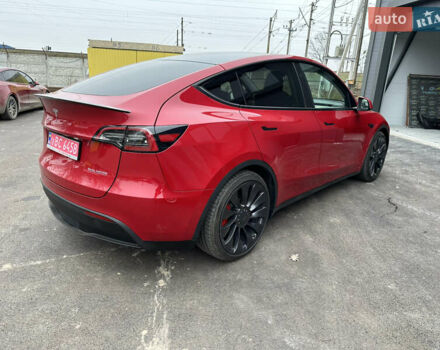 Красный Тесла Model Y, объемом двигателя 0 л и пробегом 54 тыс. км за 27000 $, фото 2 на Automoto.ua