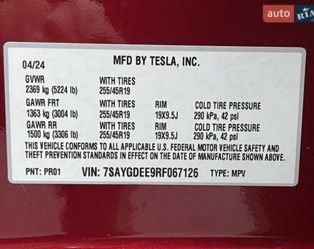 Красный Тесла Model Y, объемом двигателя 0 л и пробегом 20 тыс. км за 34500 $, фото 41 на Automoto.ua