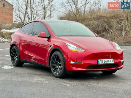 Красный Тесла Model Y, объемом двигателя 0 л и пробегом 100 тыс. км за 25900 $, фото 1 на Automoto.ua