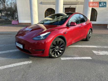 Тесла Model Y 2020 в Киеве на Automoto.ua Красный Тесла Model Y, объемом двигателя 0 л и пробегом 21 тыс. км за 29000 $, фото 1 на Automoto.ua